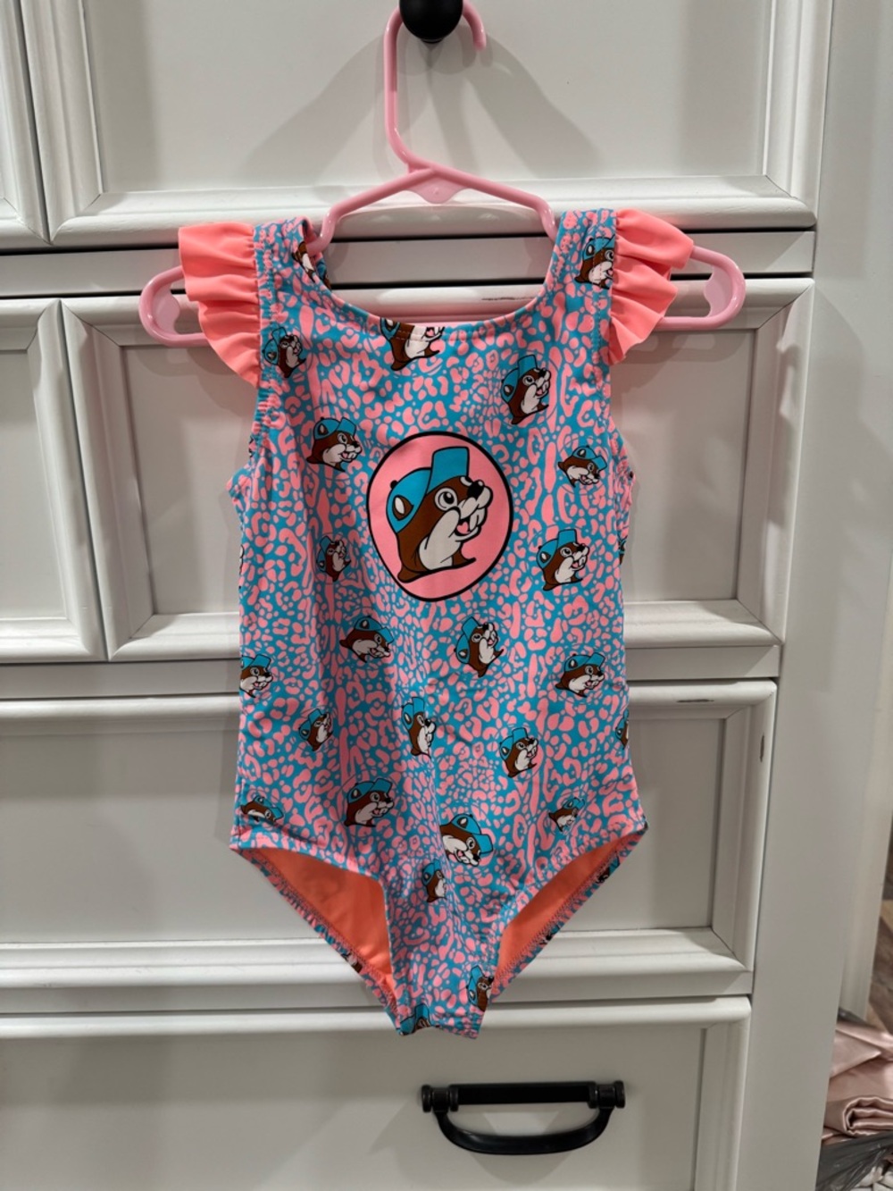 One-Piece Swimsuit with Ruffle Sleeves